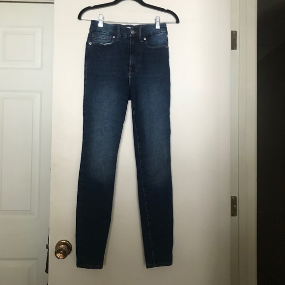 Good American Jeans Always Fits Good Legs 00-4 dark indigo stretch denim skinny - Picture 2 of 8